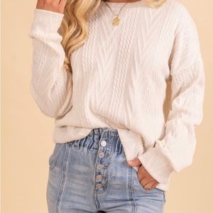 Cozy long sleeve pullover sweater